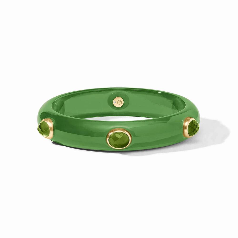 NEW JULIE VOS women's carnaby stone bangle in colette- palmetto green